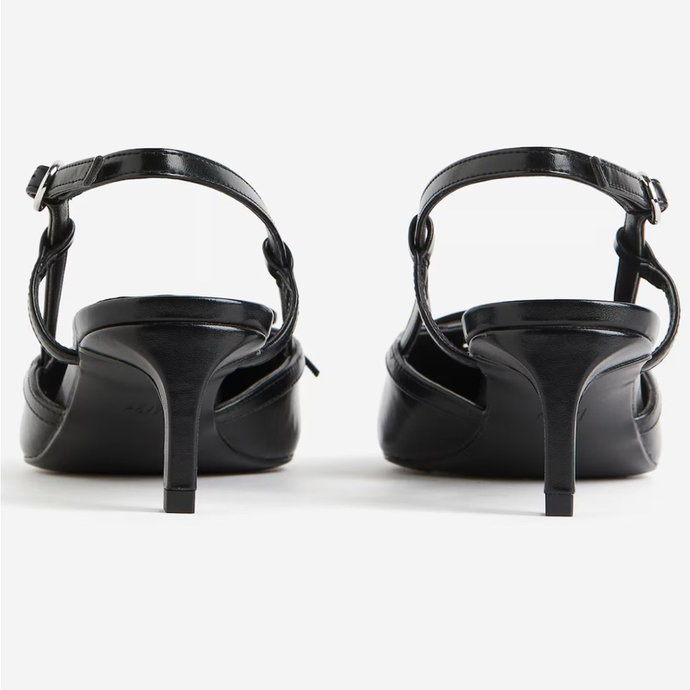 NWOT H&M Lacing Detail Slingbacks - Picture 3 of 4